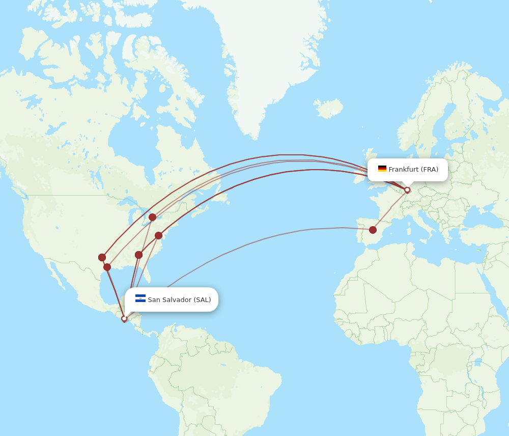 SAL-FRA flight routes
