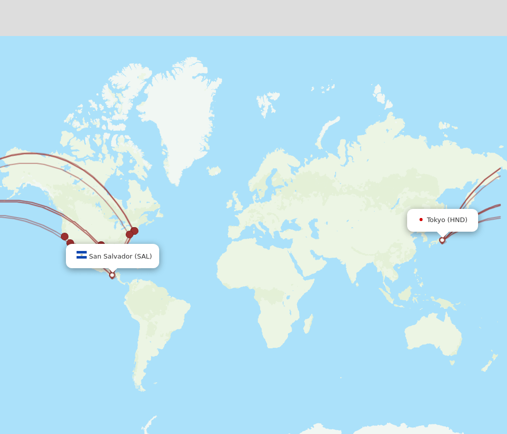 SAL-HND flight routes