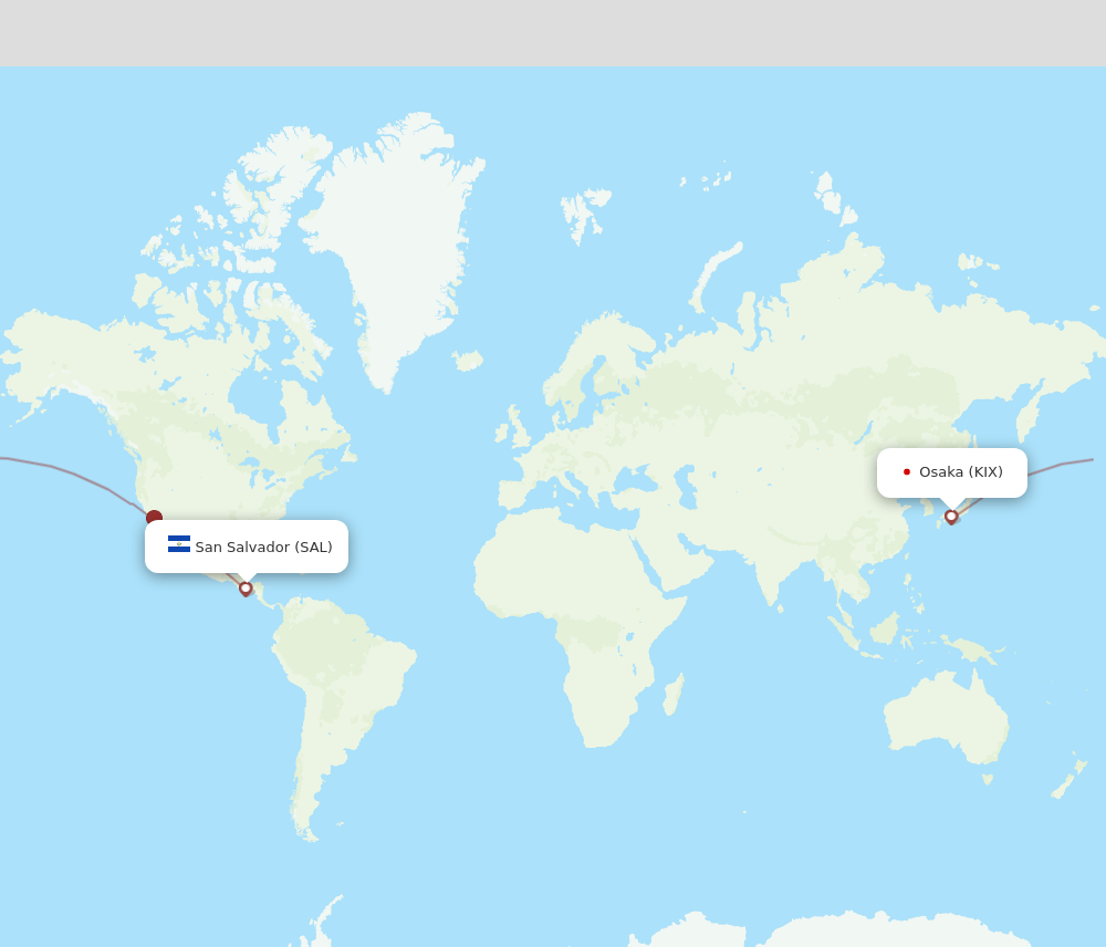 SAL to KIX flights and routes map