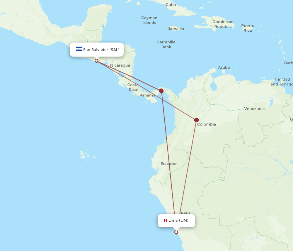 SAL-LIM flight routes