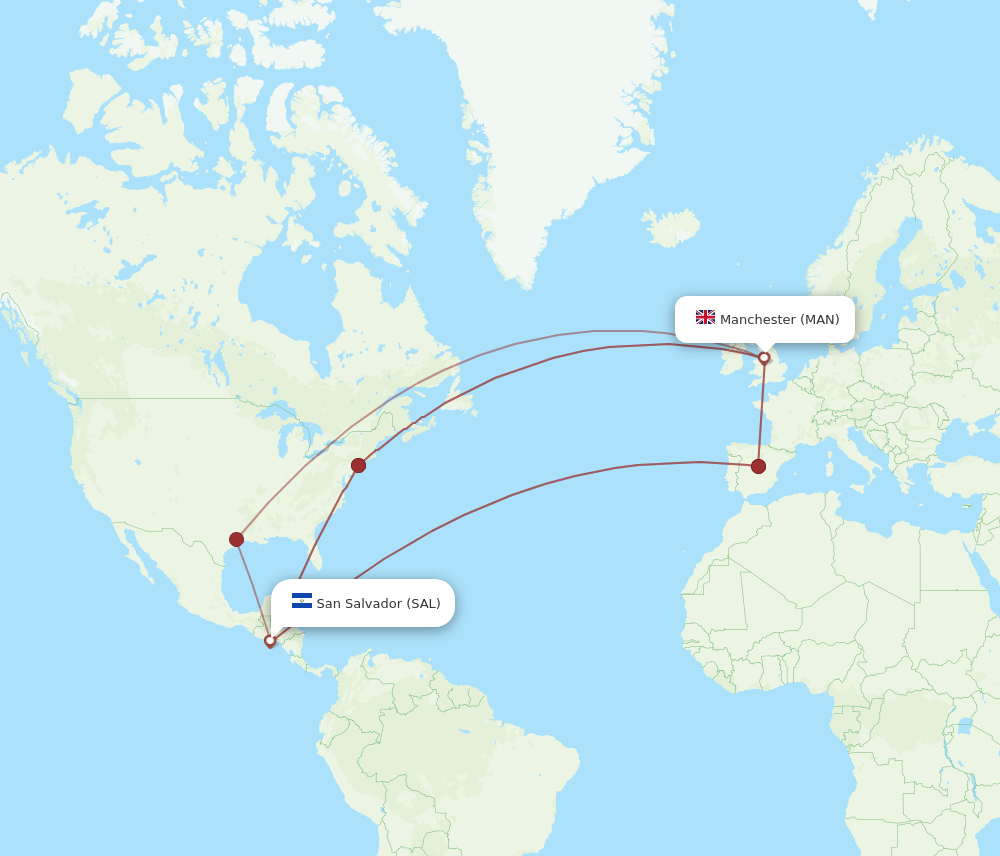 SAL-MAN flight routes