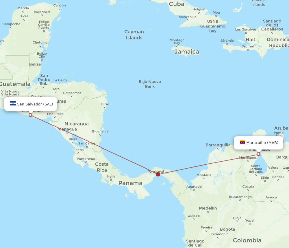 SAL-MAR flight routes