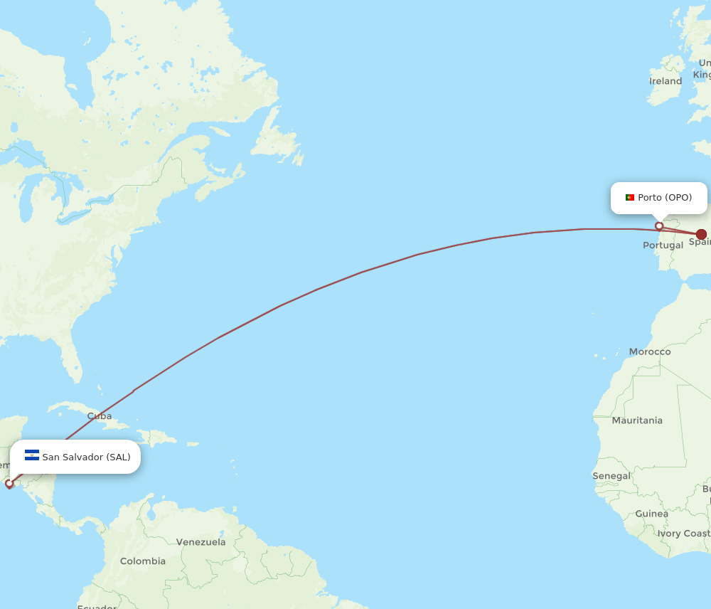 SAL-OPO flight routes