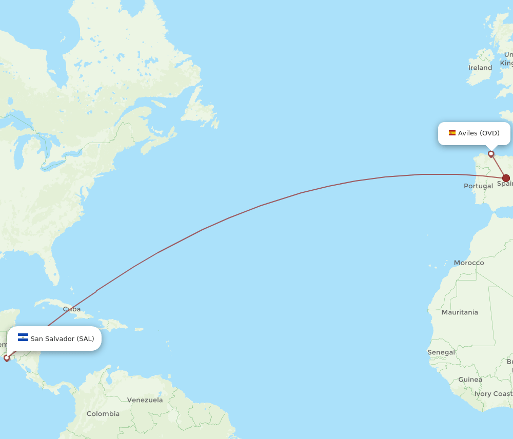 SAL-OVD flight routes