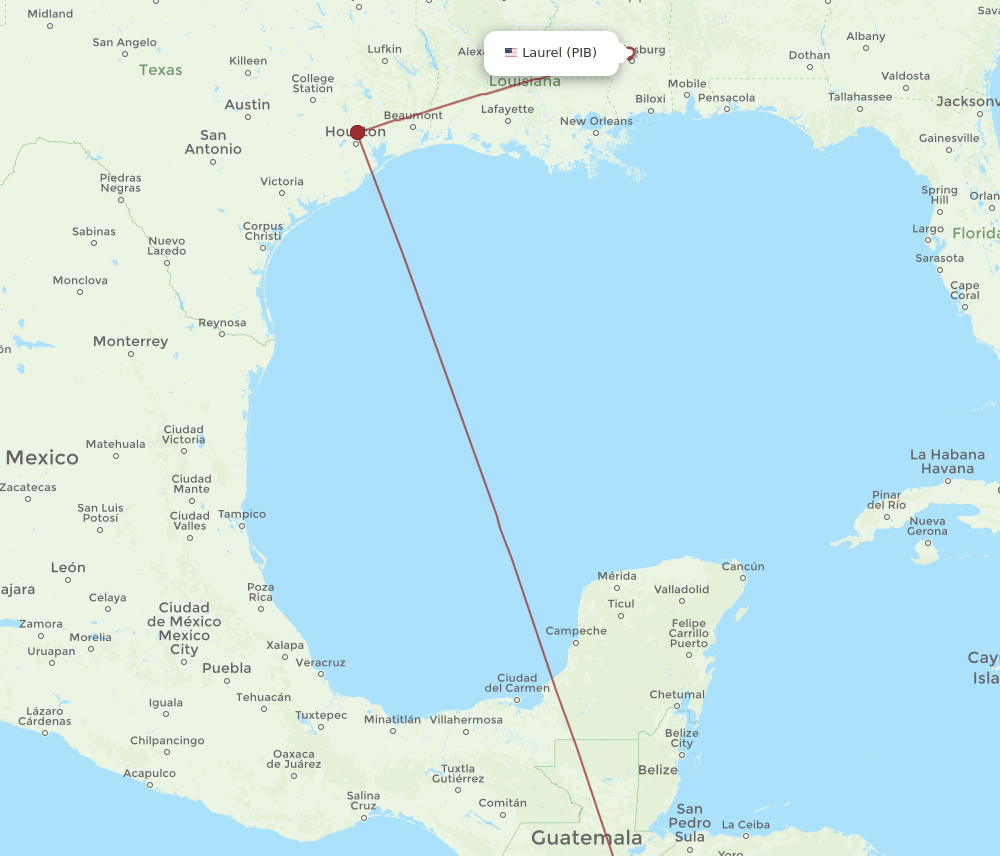SAL-PIB flight routes