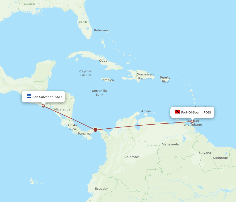 SAL-POS flight routes