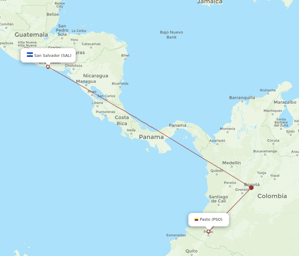 SAL-PSO flight routes