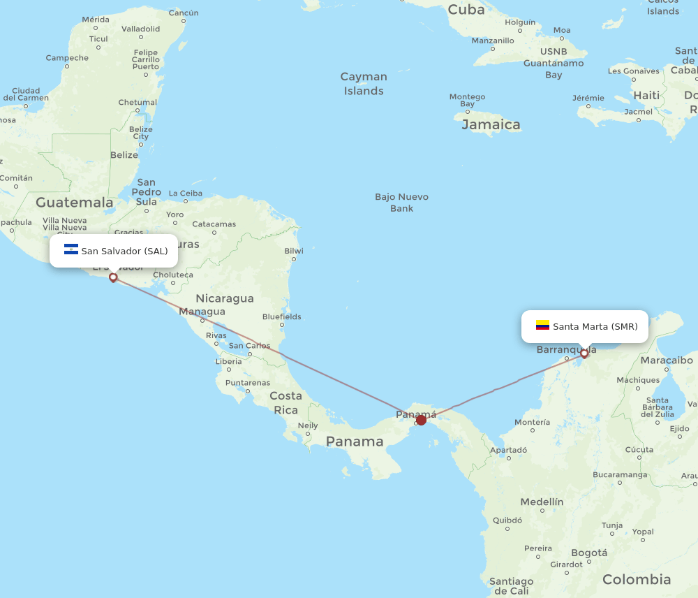 SAL-SMR flight routes