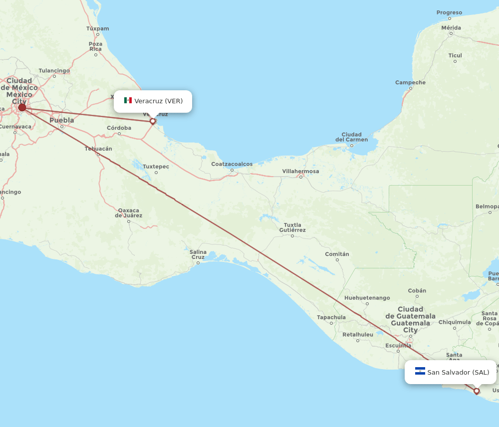 SAL-VER flight routes