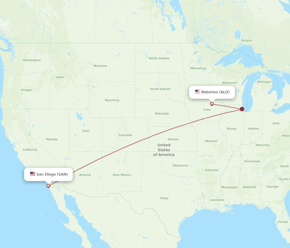 SAN-ALO flight routes