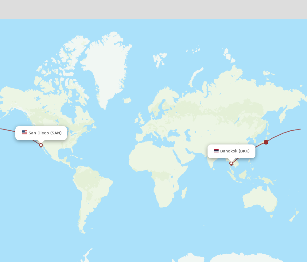 SAN-BKK flight routes