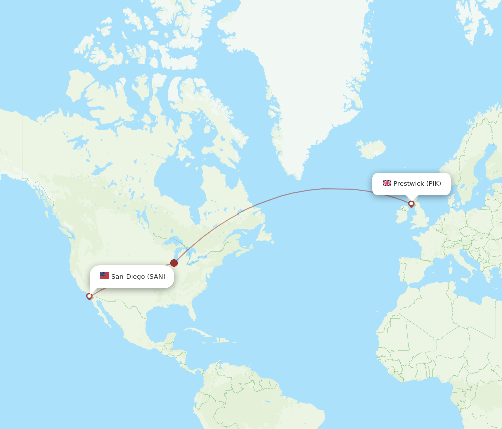 SAN-PIK flight routes