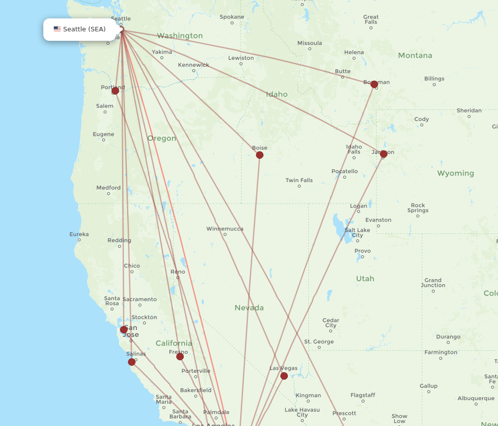 SAN-SEA flight routes