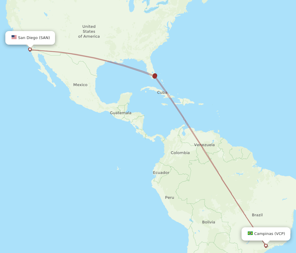 SAN-VCP flight routes