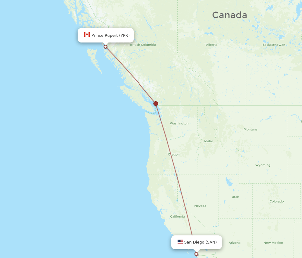 SAN-YPR flight routes