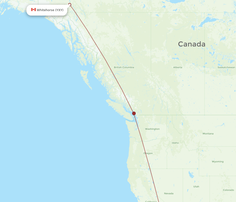 SAN-YXY flight routes