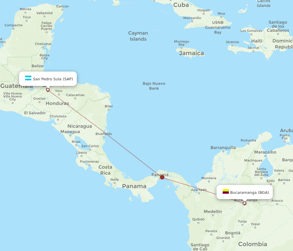 SAP-BGA flight routes