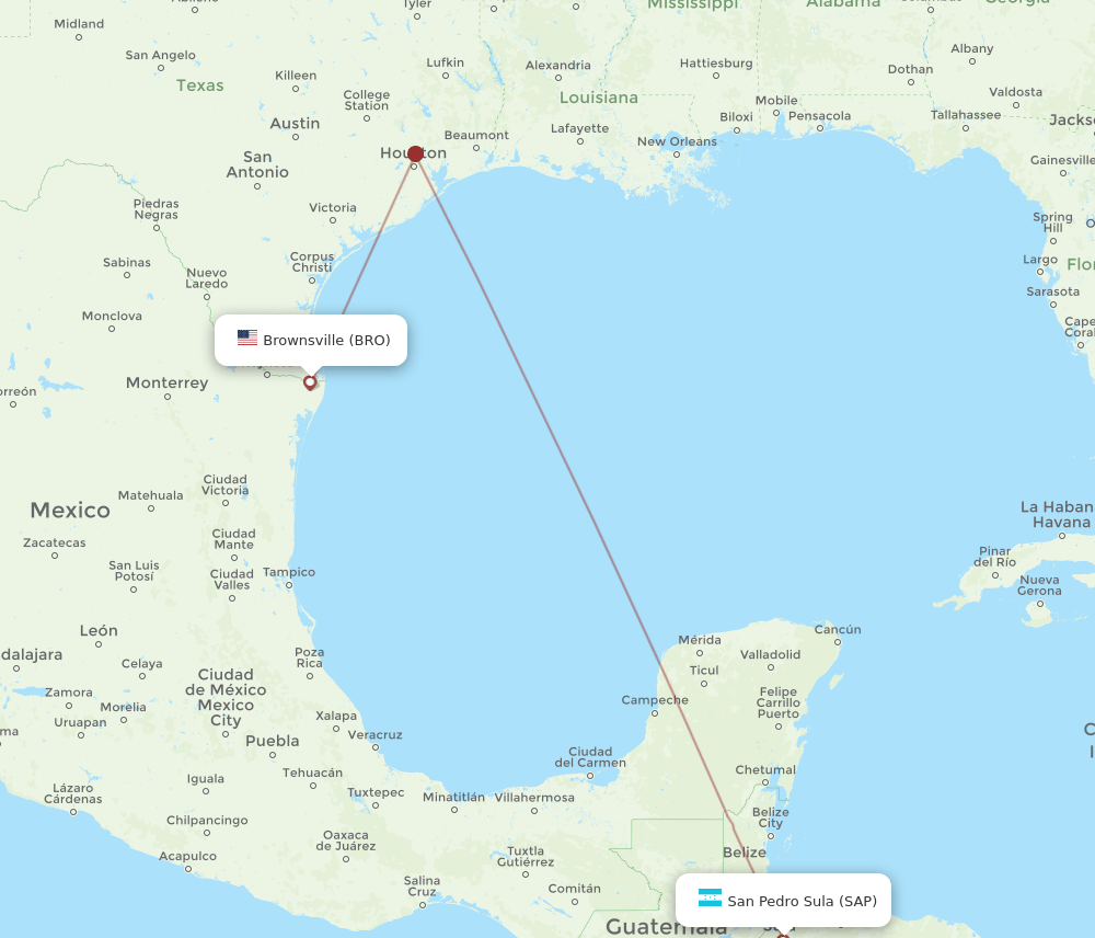 SAP-BRO flight routes