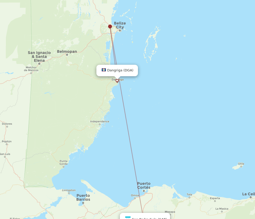 SAP-DGA flight routes