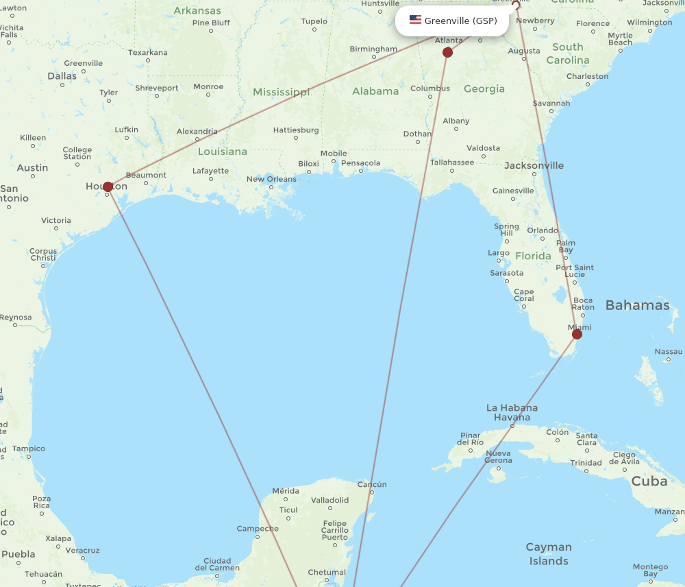 SAP-GSP flight routes