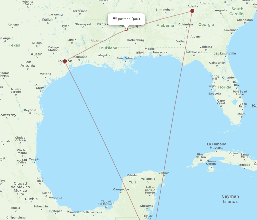 SAP-JAN flight routes
