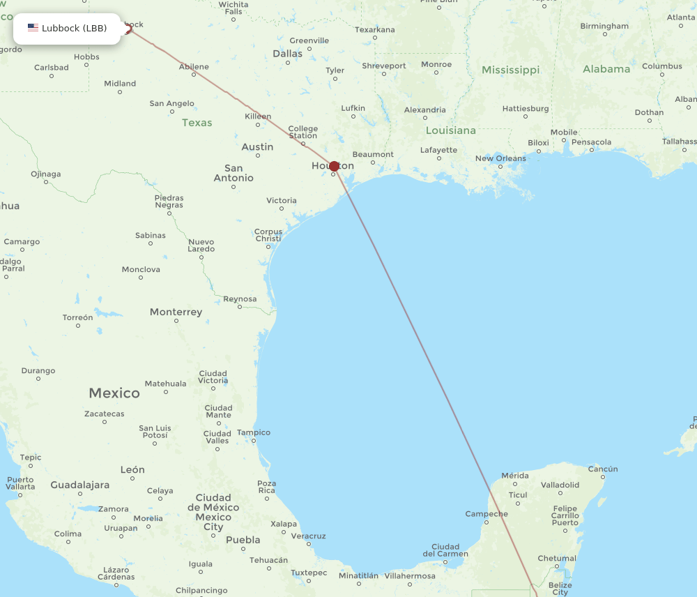SAP-LBB flight routes