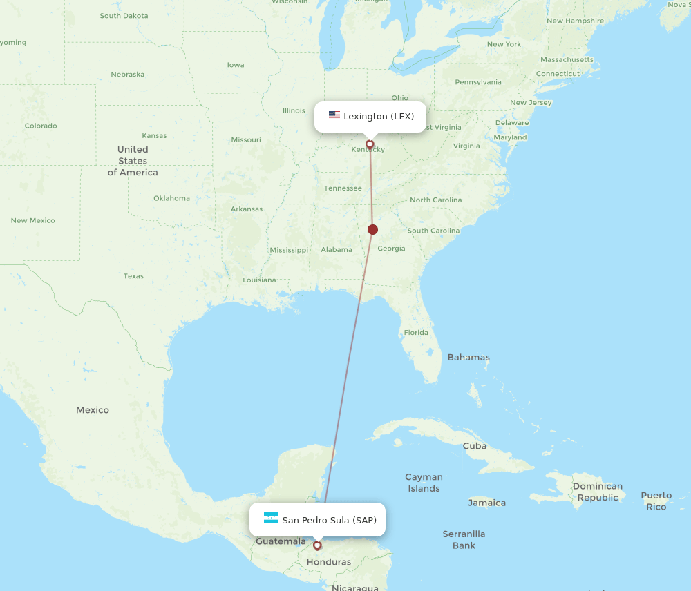 SAP-LEX flight routes