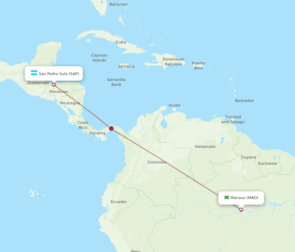 SAP to MAO flights and routes map