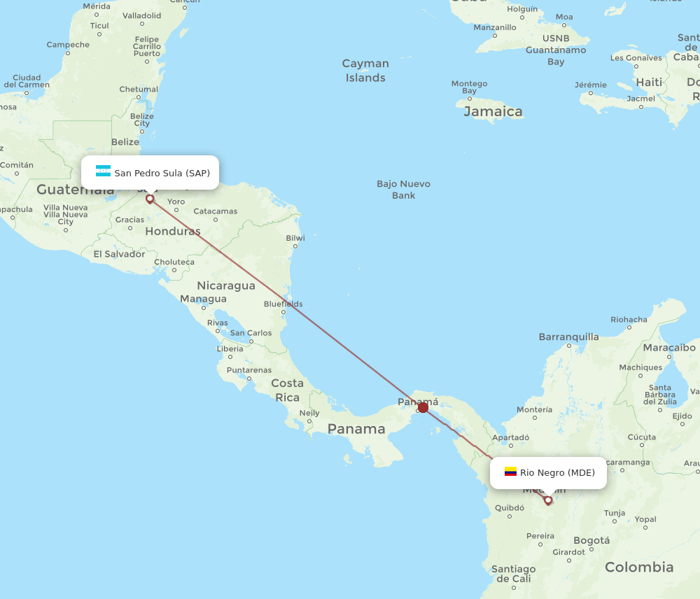 SAP-MDE flight routes