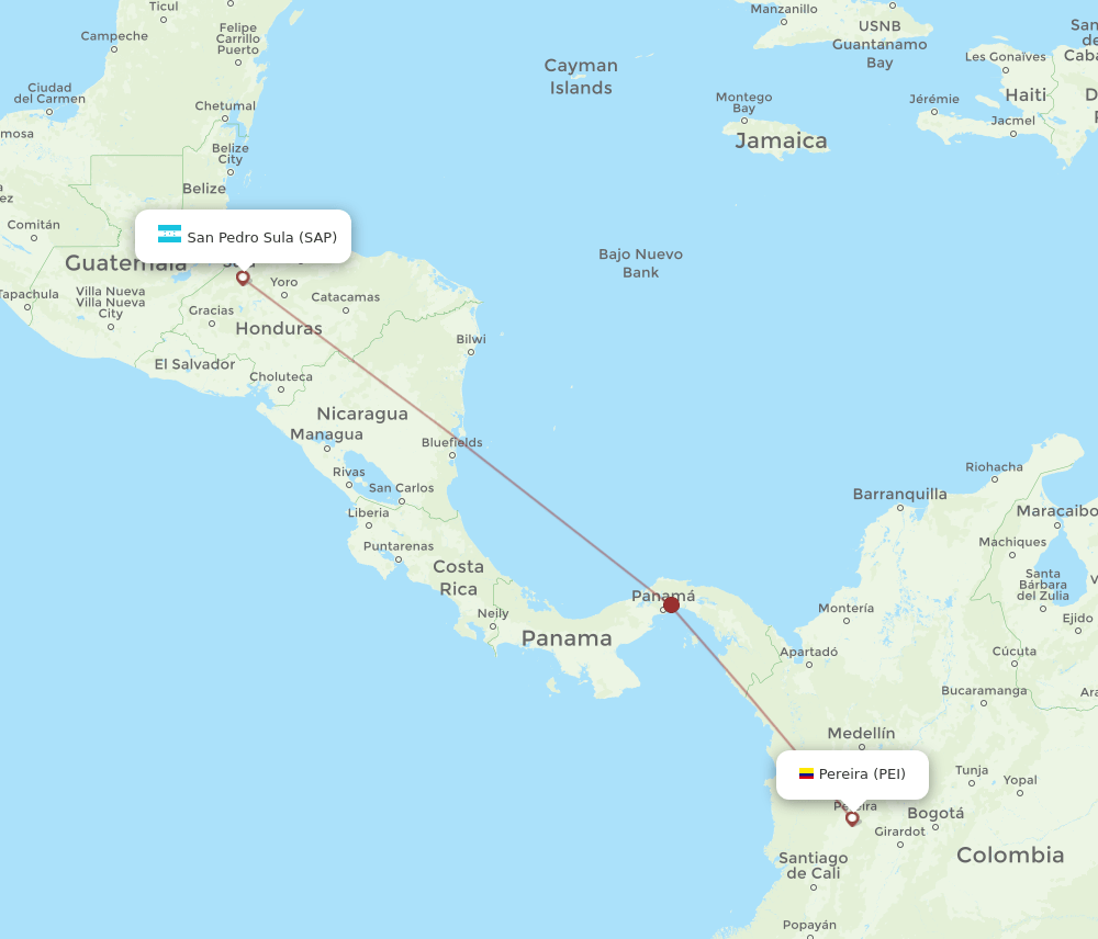SAP-PEI flight routes