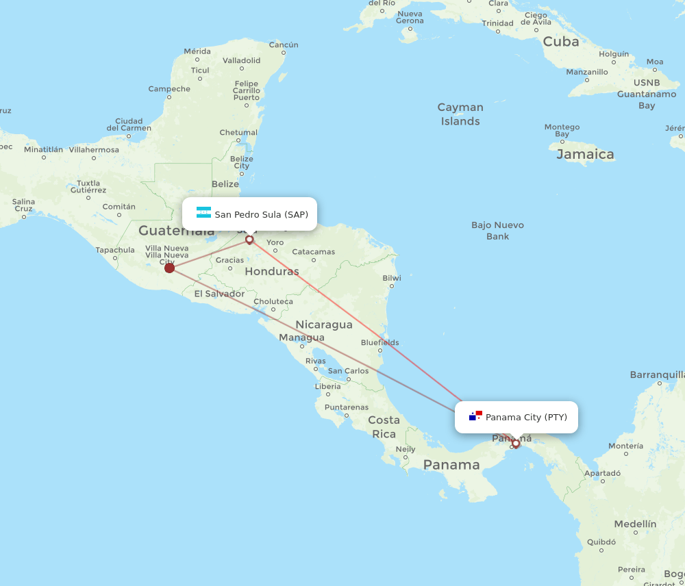 SAP-PTY flight routes