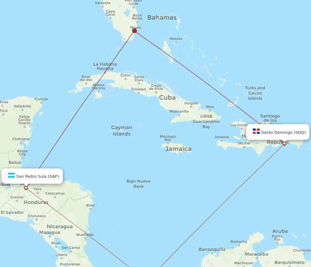 SAP-SDQ flight routes