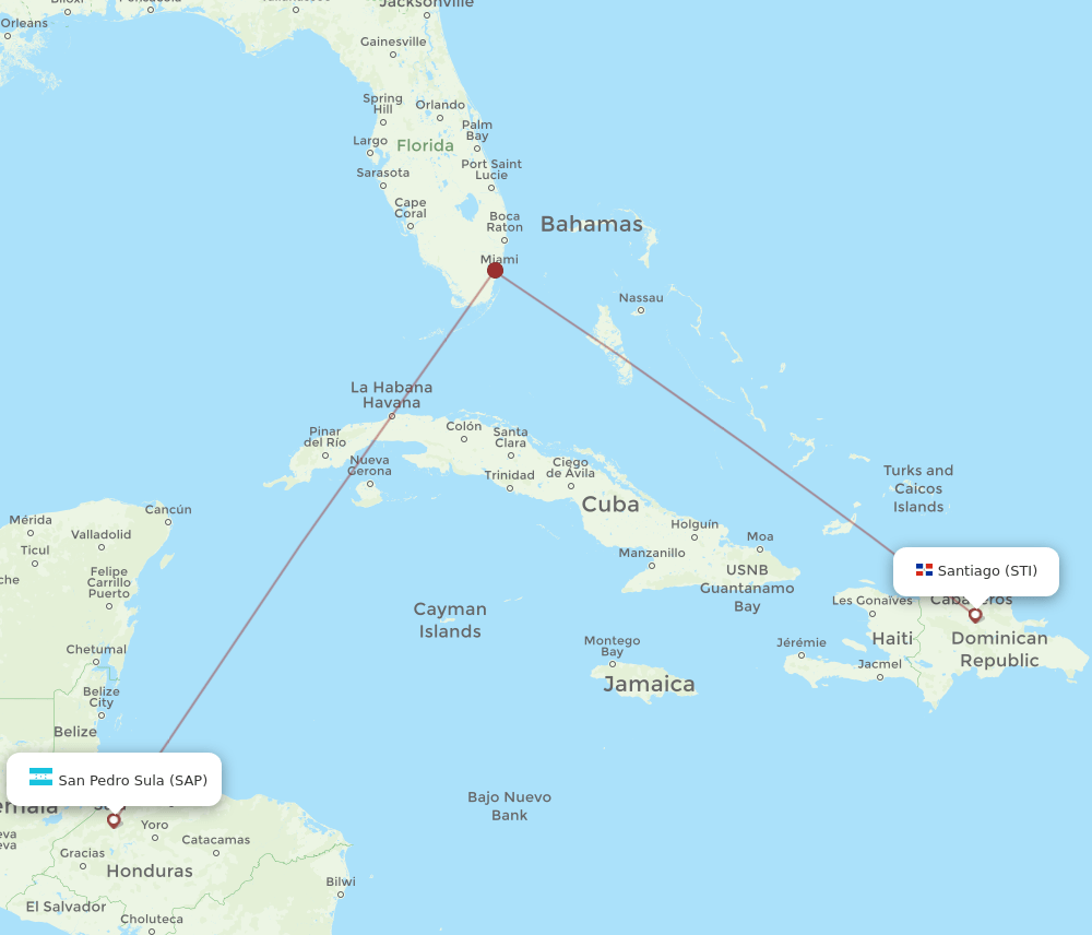 SAP-STI flight routes