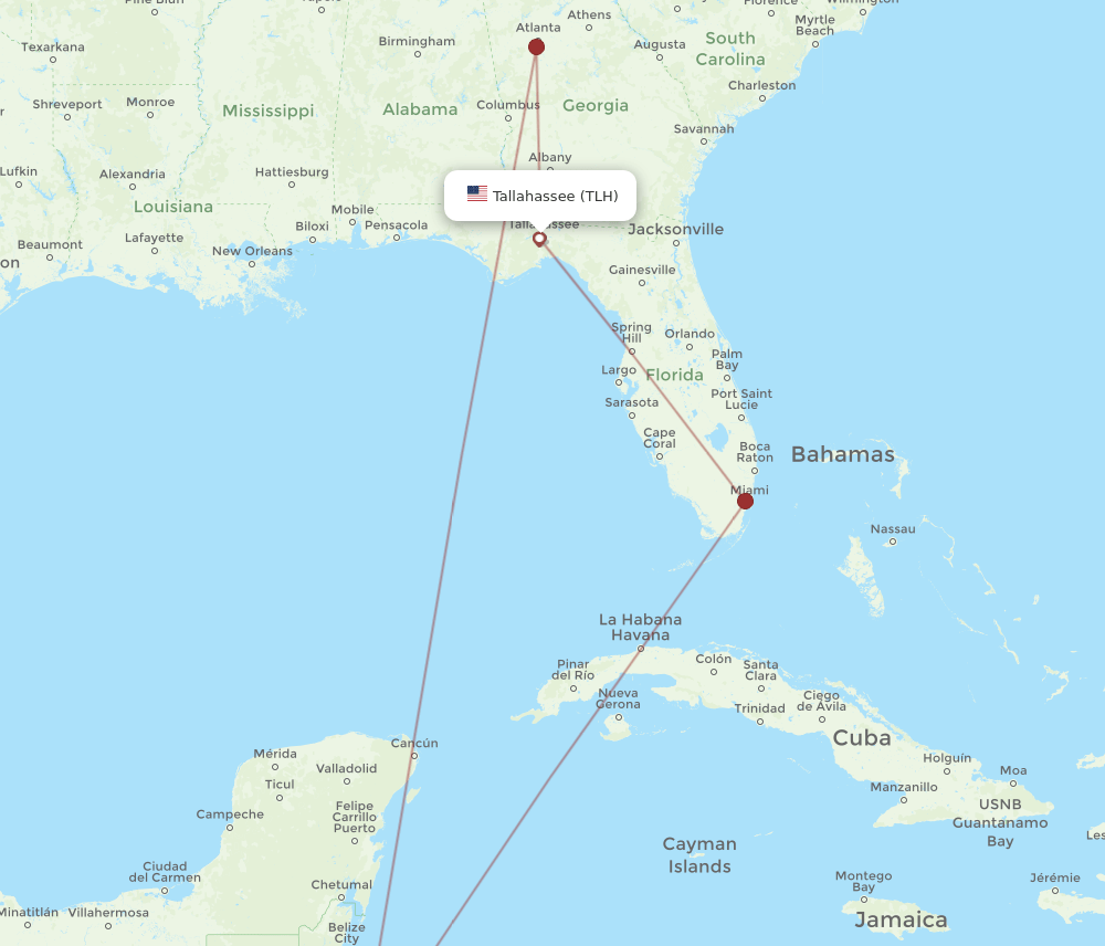 SAP-TLH flight routes