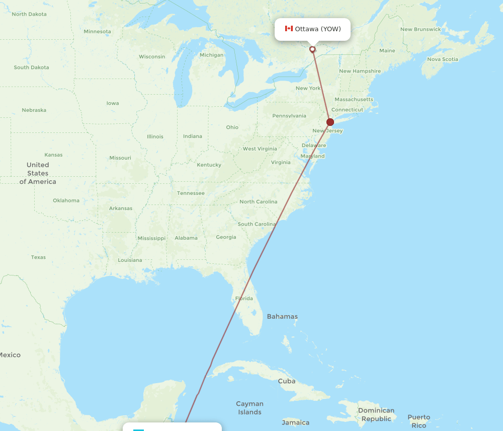 SAP-YOW flight routes