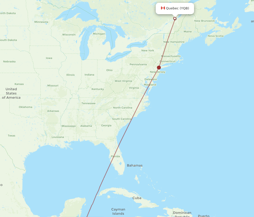 SAP-YQB flight routes