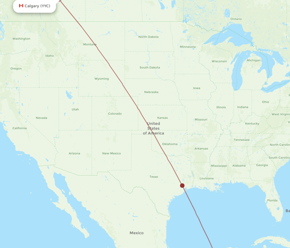 SAP-YYC flight routes