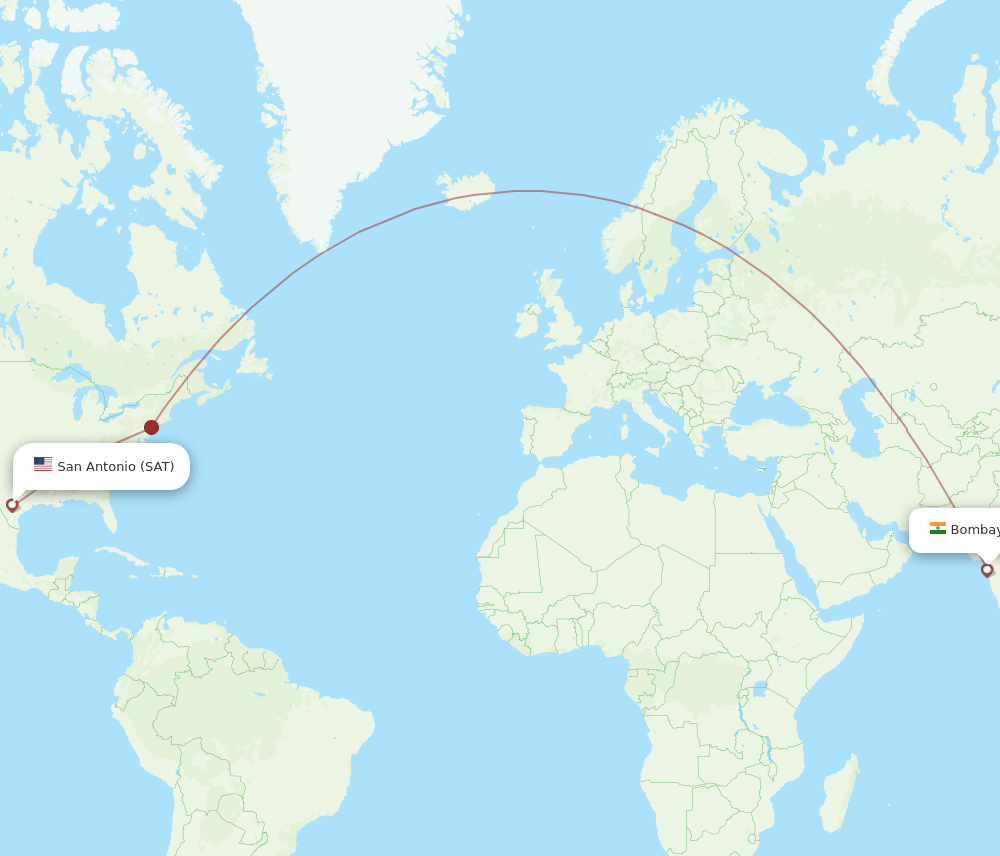 SAT-BOM flight routes
