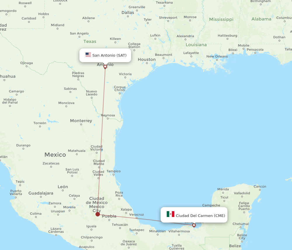SAT-CME flight routes