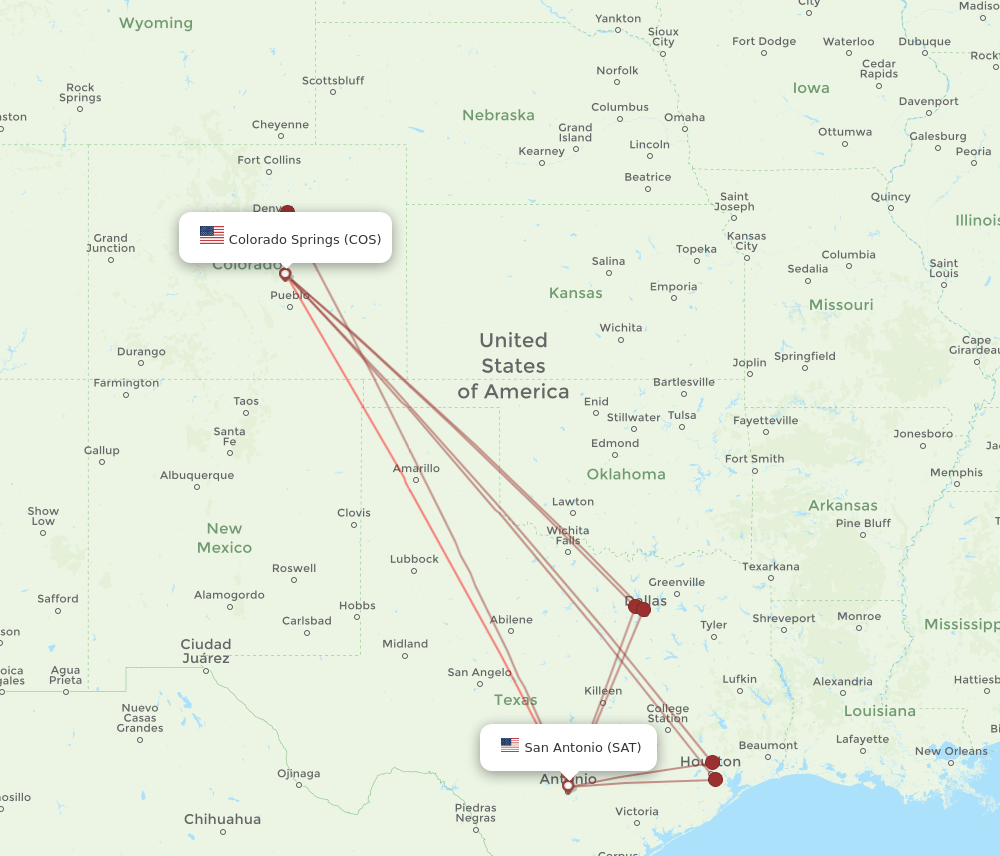SAT-COS flight routes