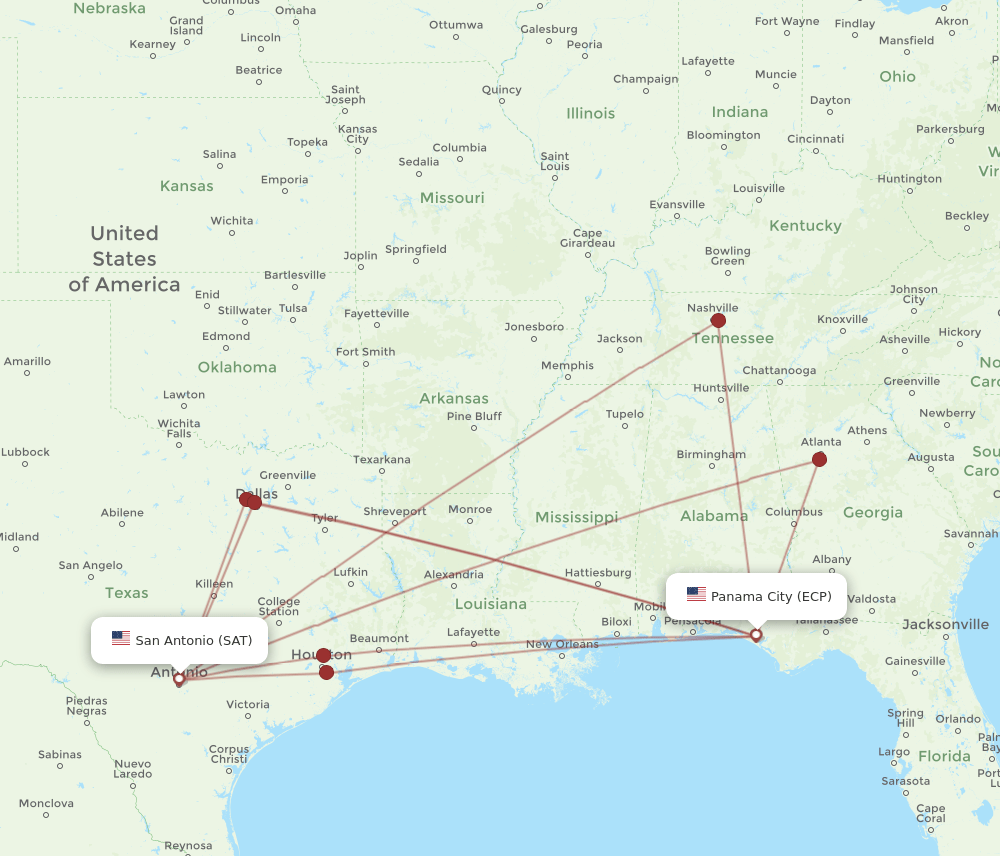 SAT-ECP flight routes