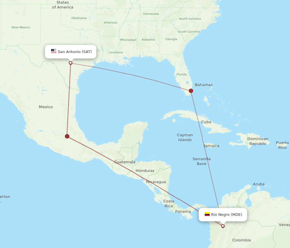 SAT-MDE flight routes