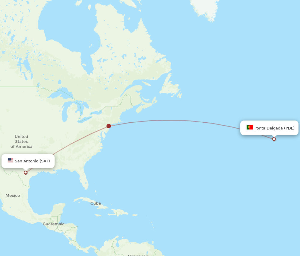 SAT-PDL flight routes