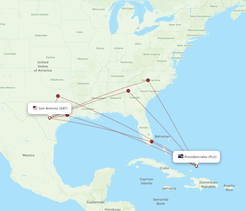 SAT-PLS flight routes