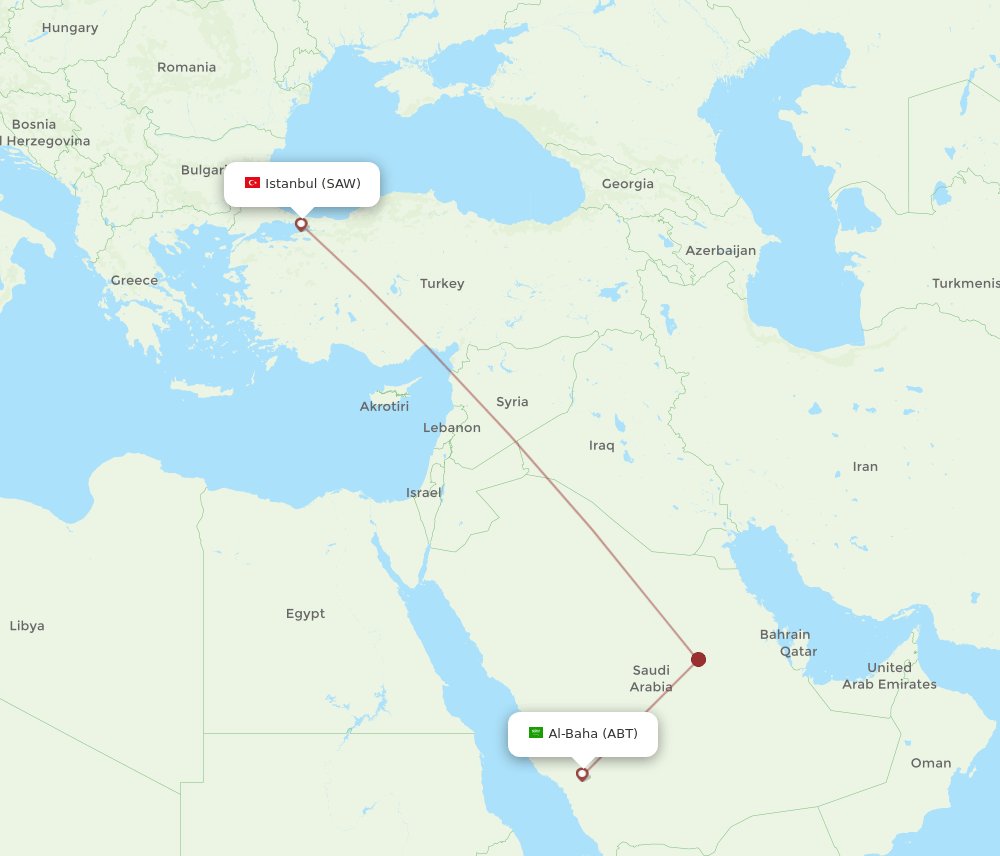 SAW-ABT flight routes