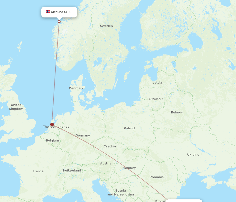 SAW-AES flight routes