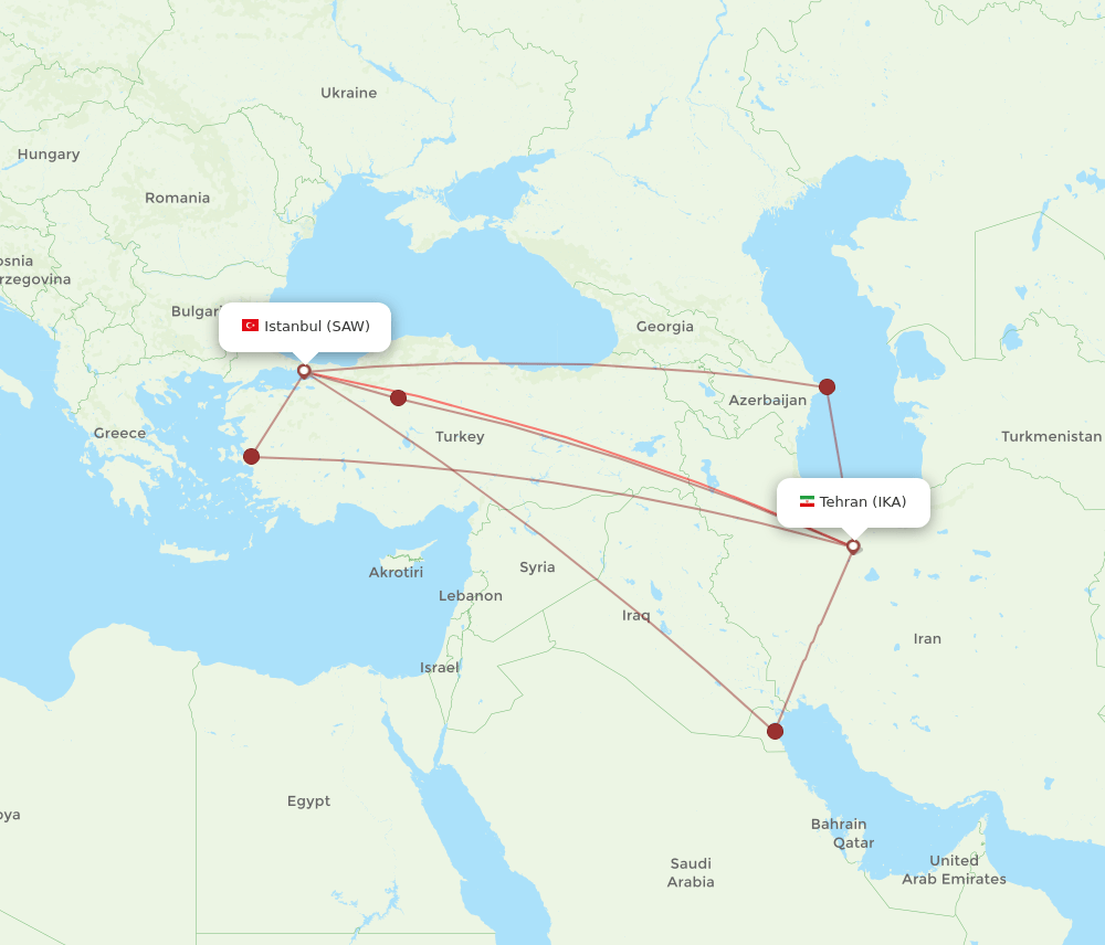 SAW-IKA flight routes