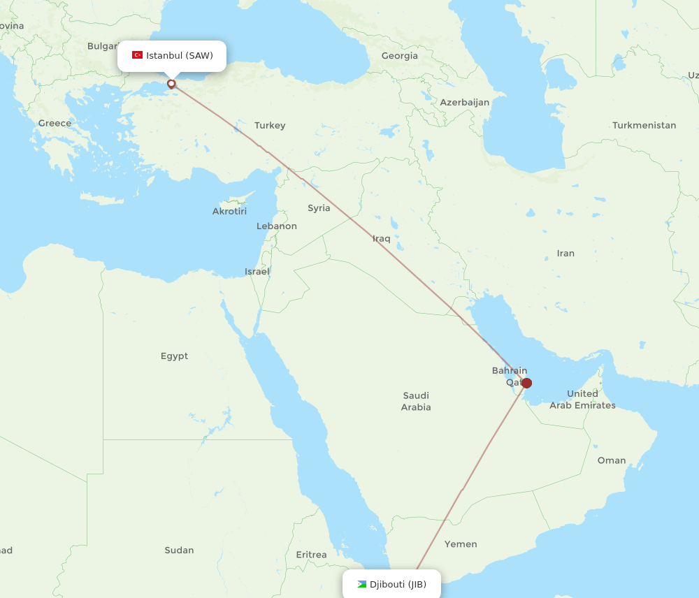 SAW-JIB flight routes