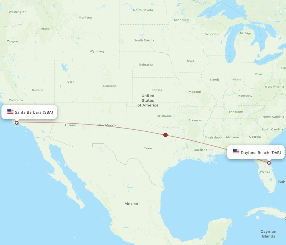SBA-DAB flight routes