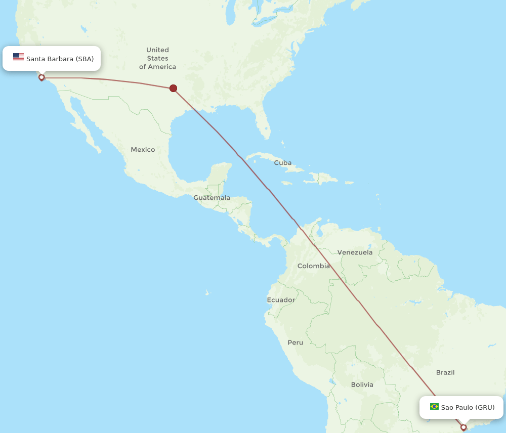 SBA-GRU flight routes